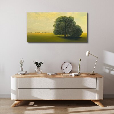 Foto op canvas Een vredig landschap met een boom