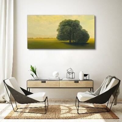 Foto op canvas Een vredig landschap met een boom