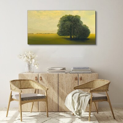 Foto op canvas Een vredig landschap met een boom