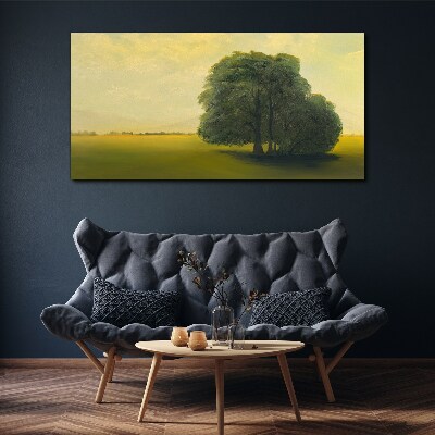 Foto op canvas Een vredig landschap met een boom