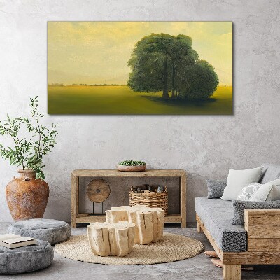 Foto op canvas Een vredig landschap met een boom
