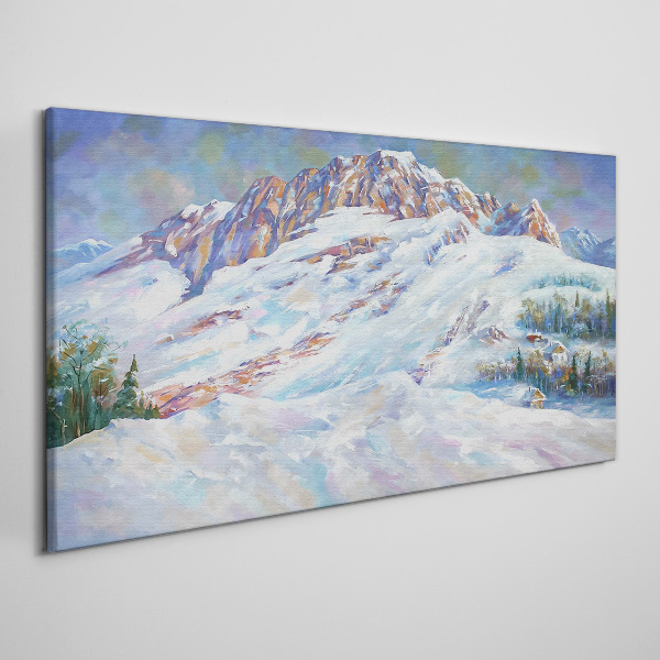 Schilderij op doek Winterberglandschap