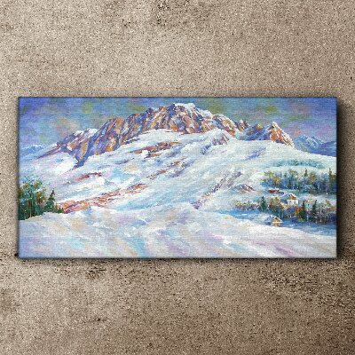 Schilderij op doek Winterberglandschap