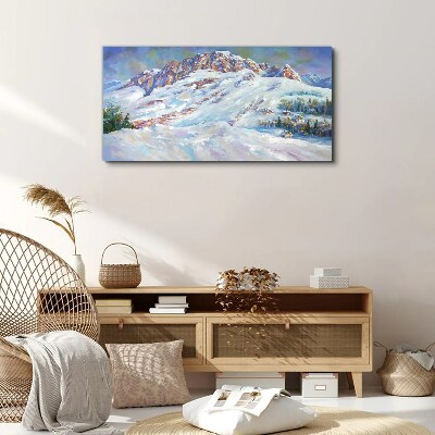 Schilderij op doek Winterberglandschap
