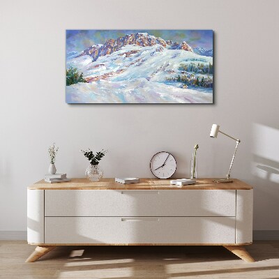Schilderij op doek Winterberglandschap