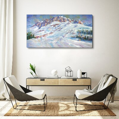 Schilderij op doek Winterberglandschap