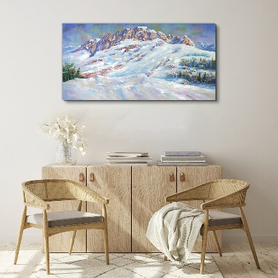 Schilderij op doek Winterberglandschap