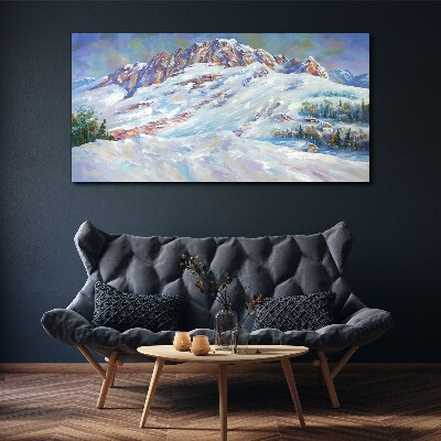 Schilderij op doek Winterberglandschap