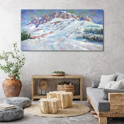 Schilderij op doek Winterberglandschap