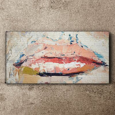 Foto op canvas Delicate lippen in pasteltinten