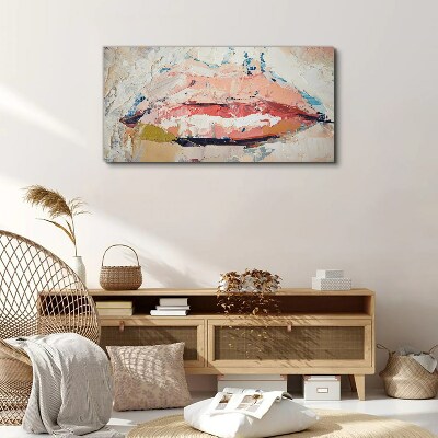 Foto op canvas Delicate lippen in pasteltinten