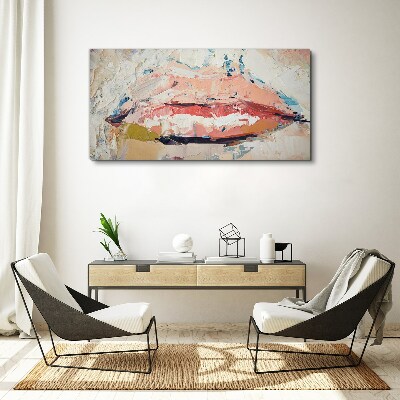 Foto op canvas Delicate lippen in pasteltinten