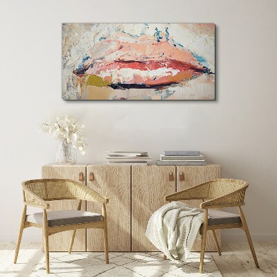 Foto op canvas Delicate lippen in pasteltinten