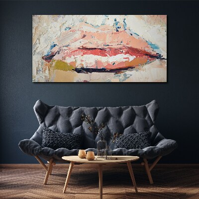 Foto op canvas Delicate lippen in pasteltinten