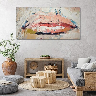 Foto op canvas Delicate lippen in pasteltinten
