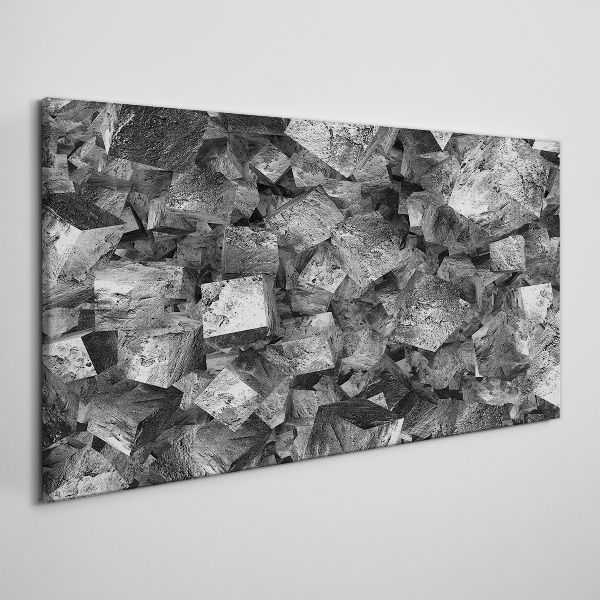Foto op canvas Abstracte kubussen in monochrome tinten