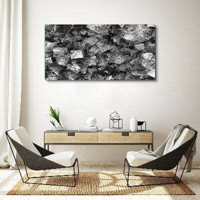 Foto op canvas Abstracte kubussen in monochrome tinten