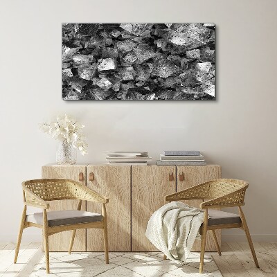 Foto op canvas Abstracte kubussen in monochrome tinten