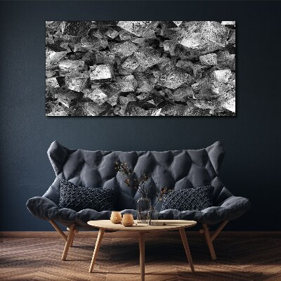 Foto op canvas Abstracte kubussen in monochrome tinten