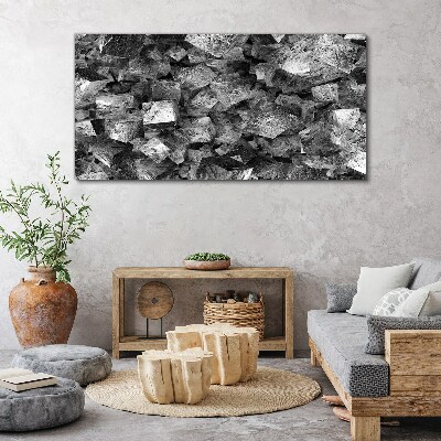 Foto op canvas Abstracte kubussen in monochrome tinten