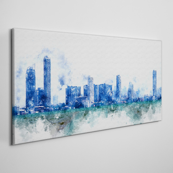 Canvas schilderij De lucht boven de stad