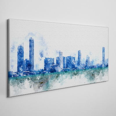 Canvas schilderij De lucht boven de stad