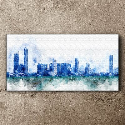 Canvas schilderij De lucht boven de stad