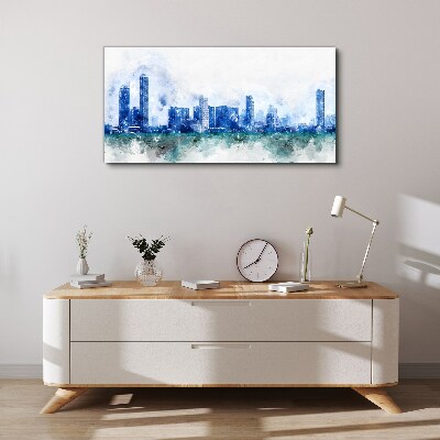 Canvas schilderij De lucht boven de stad