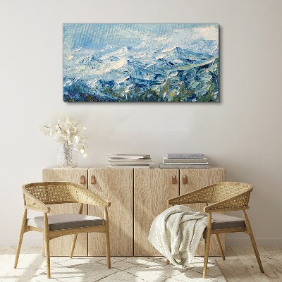 Canvas schilderij Berglandschap in blauwtinten