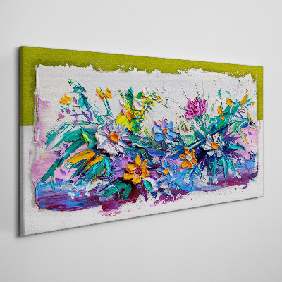 Foto op canvas Een bloemencompositie in intense kleuren