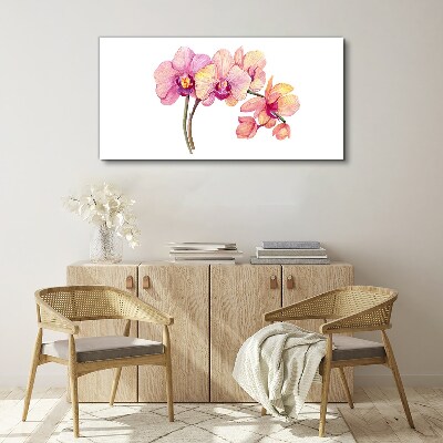 Canvas schilderij De bloemenschoonheid van orchideeën