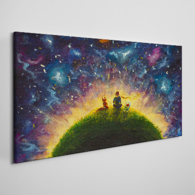 Foto op canvas Een ruimtereis in de zon