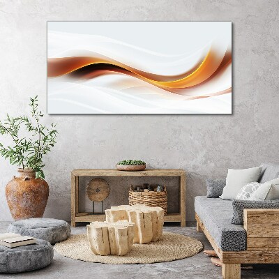 Canvas schilderij Golven van warme tinten