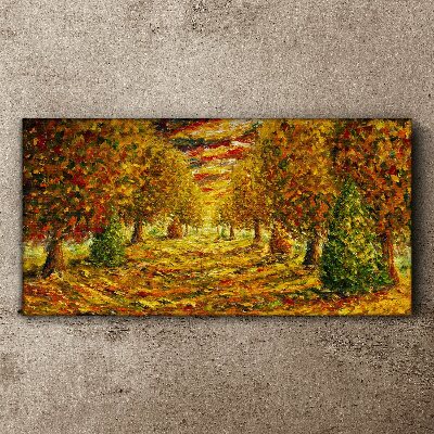 Canvas schilderij Gouden herfstlandschap