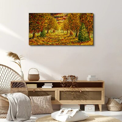 Canvas schilderij Gouden herfstlandschap