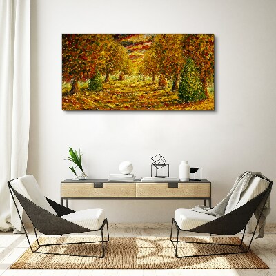 Canvas schilderij Gouden herfstlandschap
