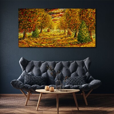 Canvas schilderij Gouden herfstlandschap