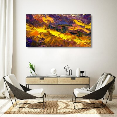 Schilderij op doek Een expressief landschap in intense kleuren