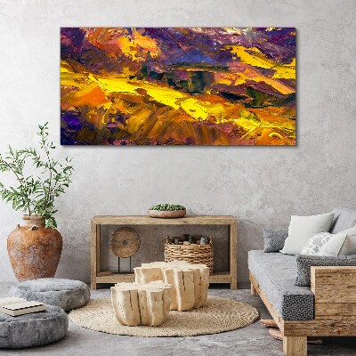 Schilderij op doek Een expressief landschap in intense kleuren