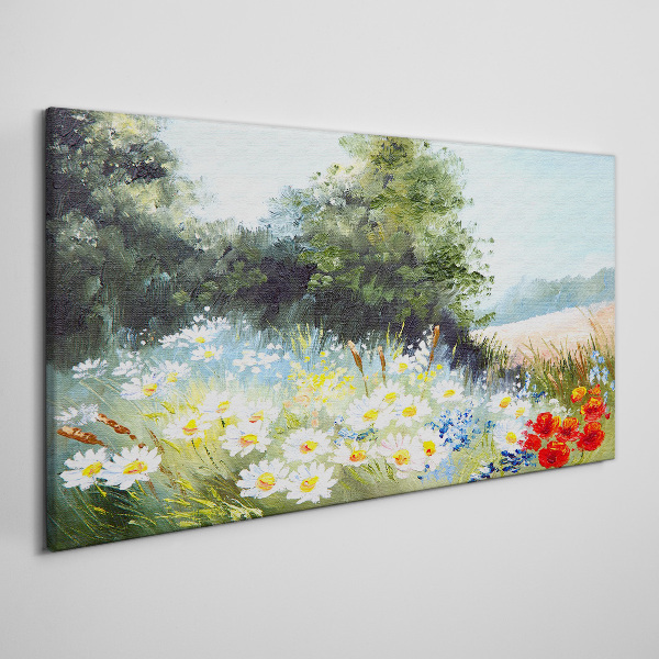 Canvas schilderij Zomerweiden in volle bloei