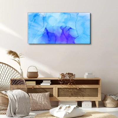 Schilderij op doek Golven van blauw en violet