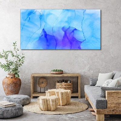 Schilderij op doek Golven van blauw en violet