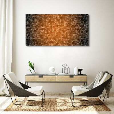 Canvas schilderij Geometrie in tinten bruin