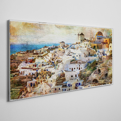 Foto op canvas Santorini in de zon