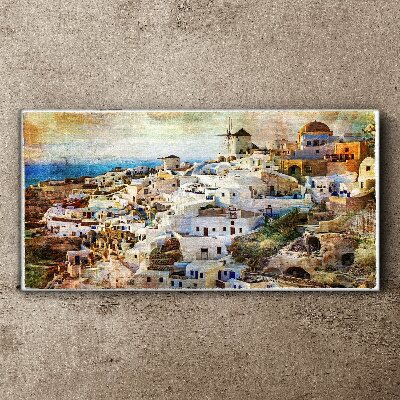 Foto op canvas Santorini in de zon