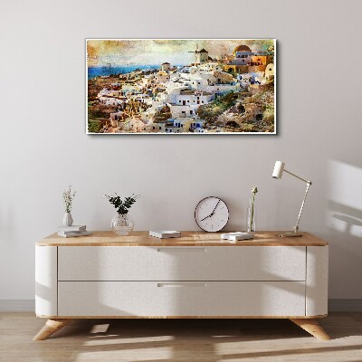 Foto op canvas Santorini in de zon