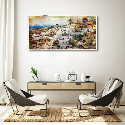 Foto op canvas Santorini in de zon