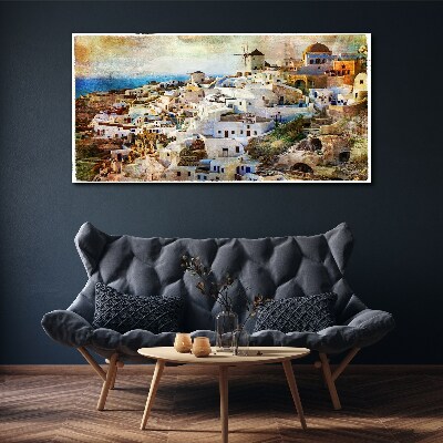 Foto op canvas Santorini in de zon
