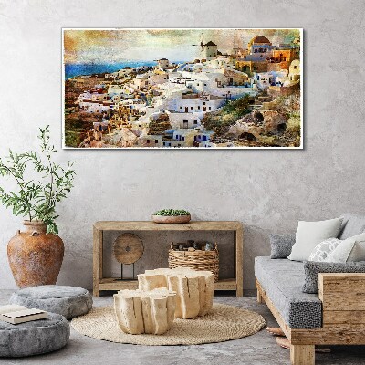Foto op canvas Santorini in de zon