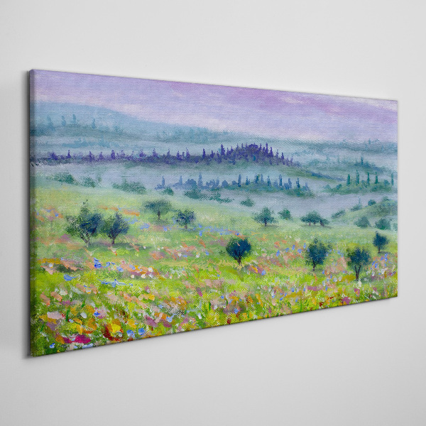 Foto op canvas Landschap in pastelkleuren
